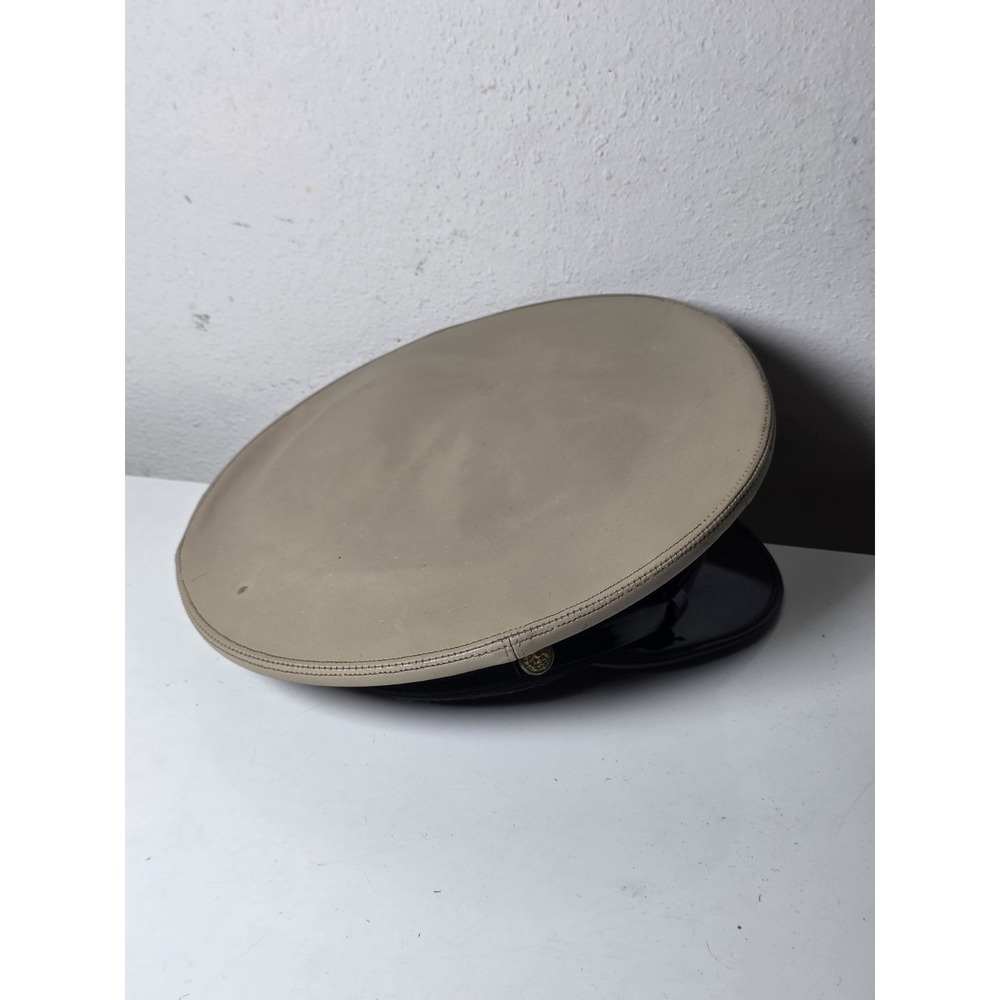 Vintage Bernard US Navy Hat Size : Made In USA : Black White - Picture 7 of 10